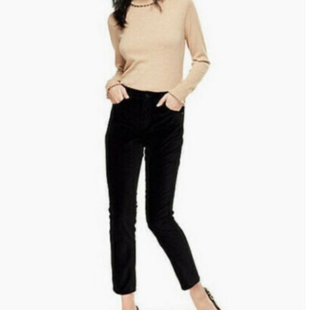 Kate Spade x Broome Street Black Stretch Velveteen Pants
